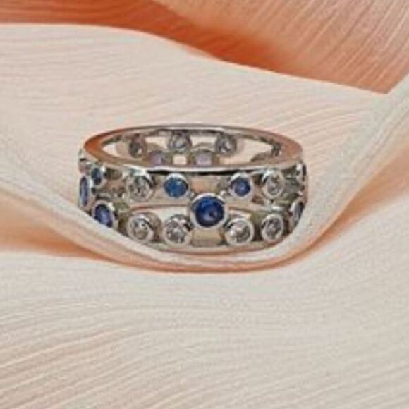 The Stellar Blue Band Ring in silver sz 6 - Picture 5 of 8
